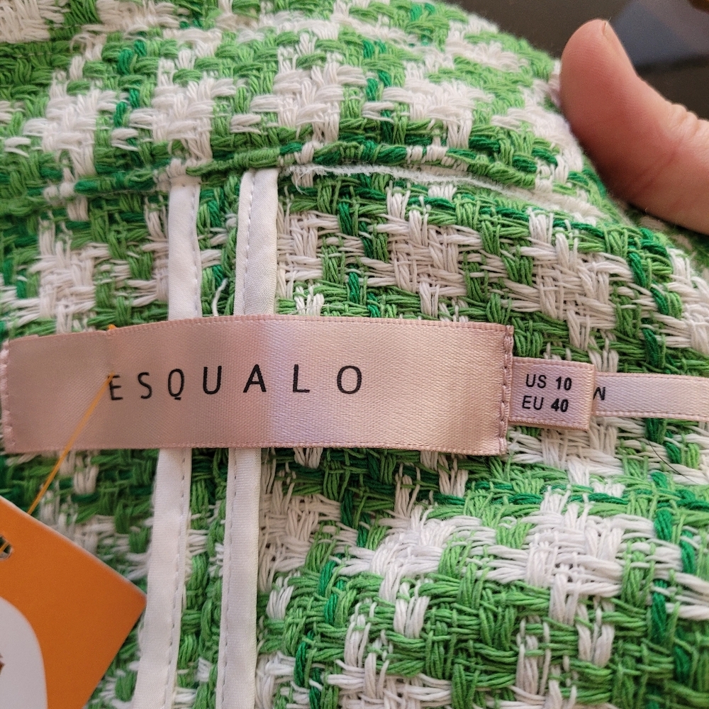 Esqualo Green Houndstooth Women's Jacket - Picture 7 of 8